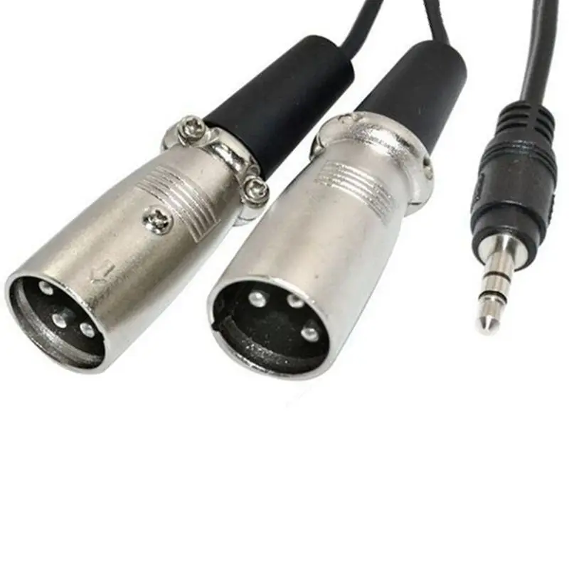 90 ° 팔꿈치 3.5 남성 - 2 * XLR 남성/여성 헤드 와이어 3.5 M - 듀얼 XLR M/F Y 케이블 3.5 남성 - 2XLR 남성 및 여성