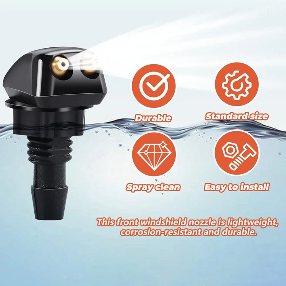 Auto-Scheibenwischer-Waschmaschine, Sprühdüse, passend für die meisten Modelle, Auto-Wasserstrahl mit zwei Löchern – Detail 11