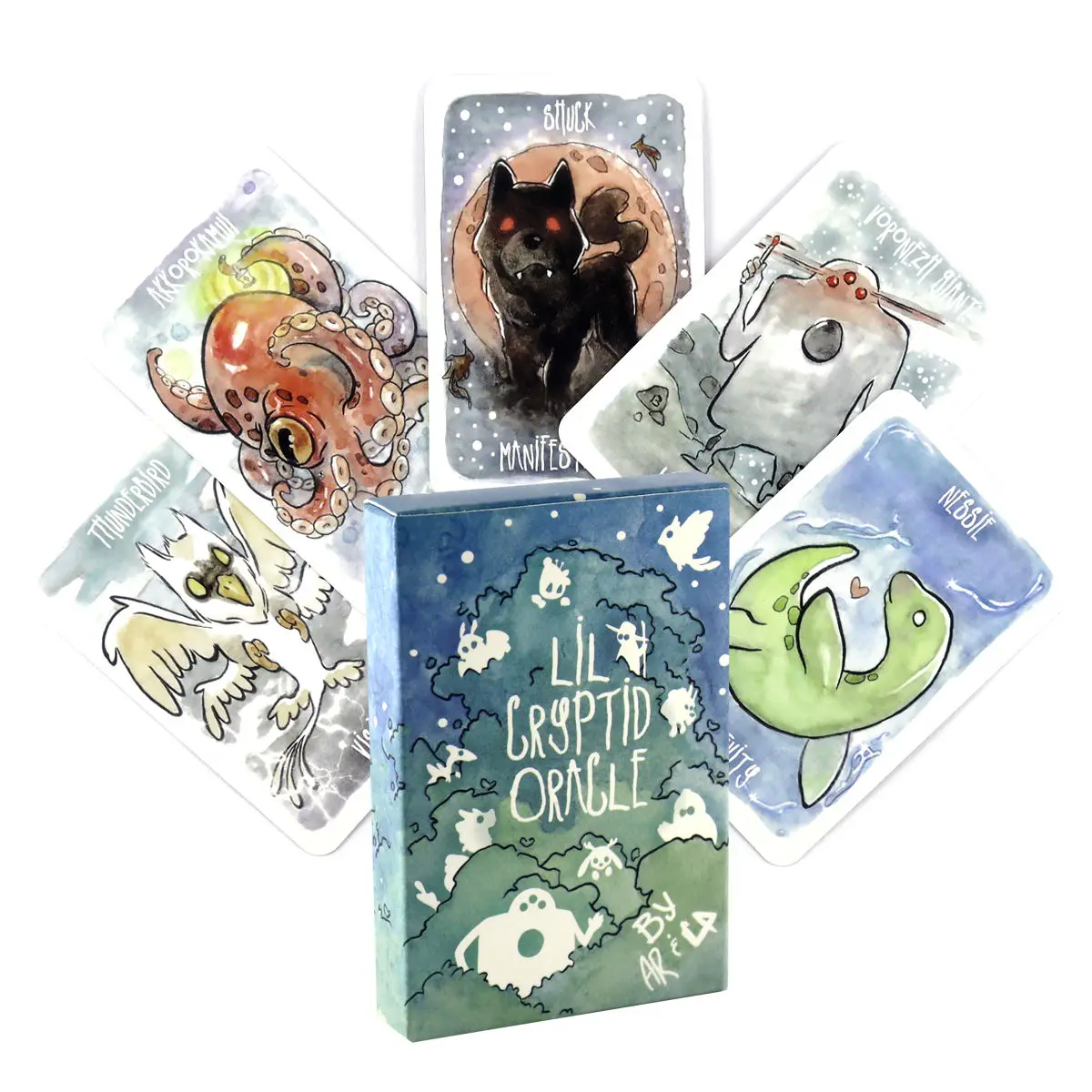 

Новые скрытые маленькие существа карточка-подарок для электронной книги в китайском стиле милый простой чернильный рисунок искусственная кожа Таро настольные игры