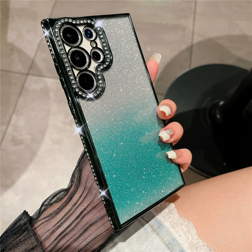Plating Gradient Soft Silicone Phone Case For Samsung Galaxy S23 Ultra S22 Plus Clear Camera Protection Shockproof Cover_voghion.com