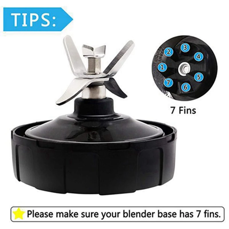7 Fins Extractor Blades Replacement Part for Nutri Ninja Blender,Extractor Blade for Auto IQ BL682 BL480 BL640 NN102,Etc