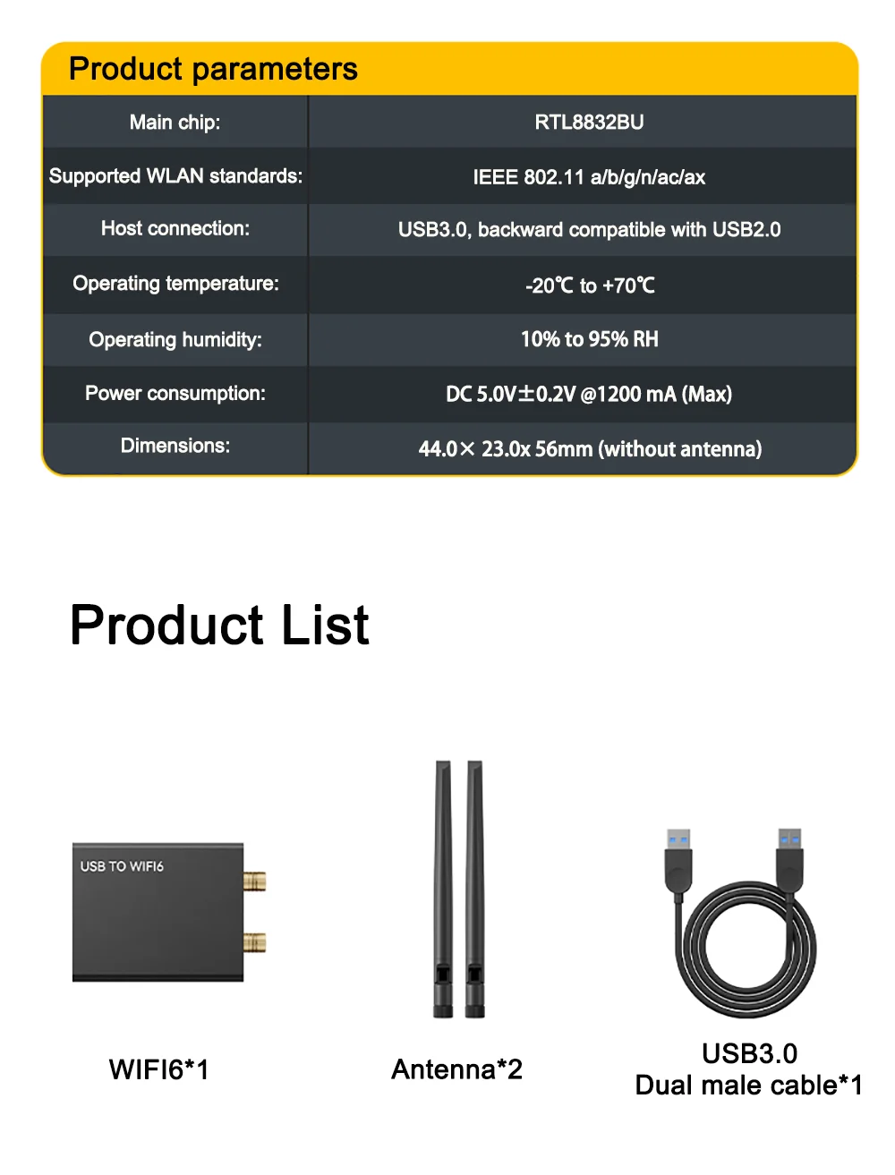 LinkPi 1200Mbps Wireless Network Card Desktop WiFi6 Gigabit 5G Dual-band Network