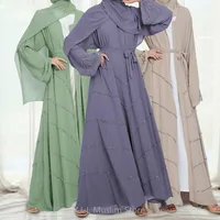 Abaya-Kimono de Luxe Ouvert pour Femme, Kaftan Islamique, Longue Robe de Soirée, Vêtement de Prière, Turquie, Printemps, Été, Dubaï, 2024 2