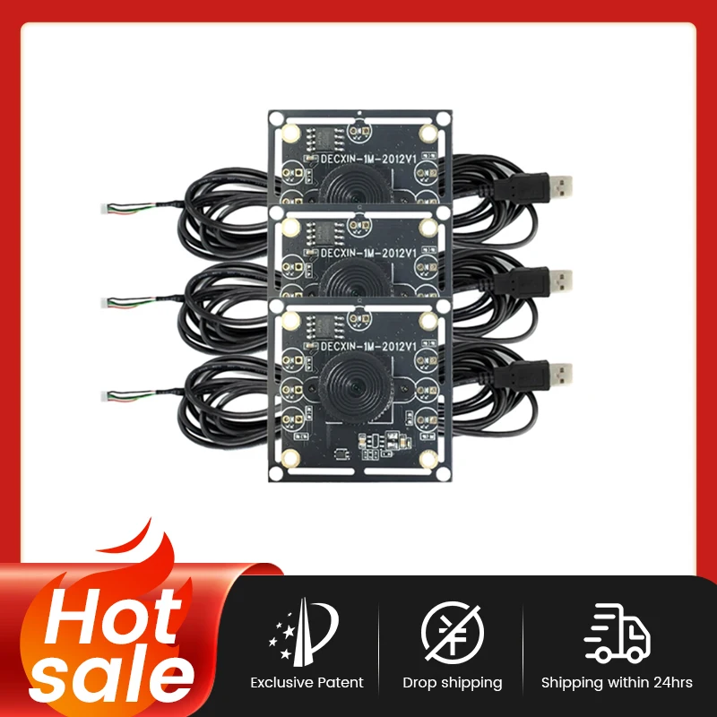 N13R 핫 3Pcs 100도 카메라 모듈 1MP OV9732 1280x720 USB 무료 드라이버 수동 초점, WinXP/7/8/10 용 2 미터 케이블 포함
