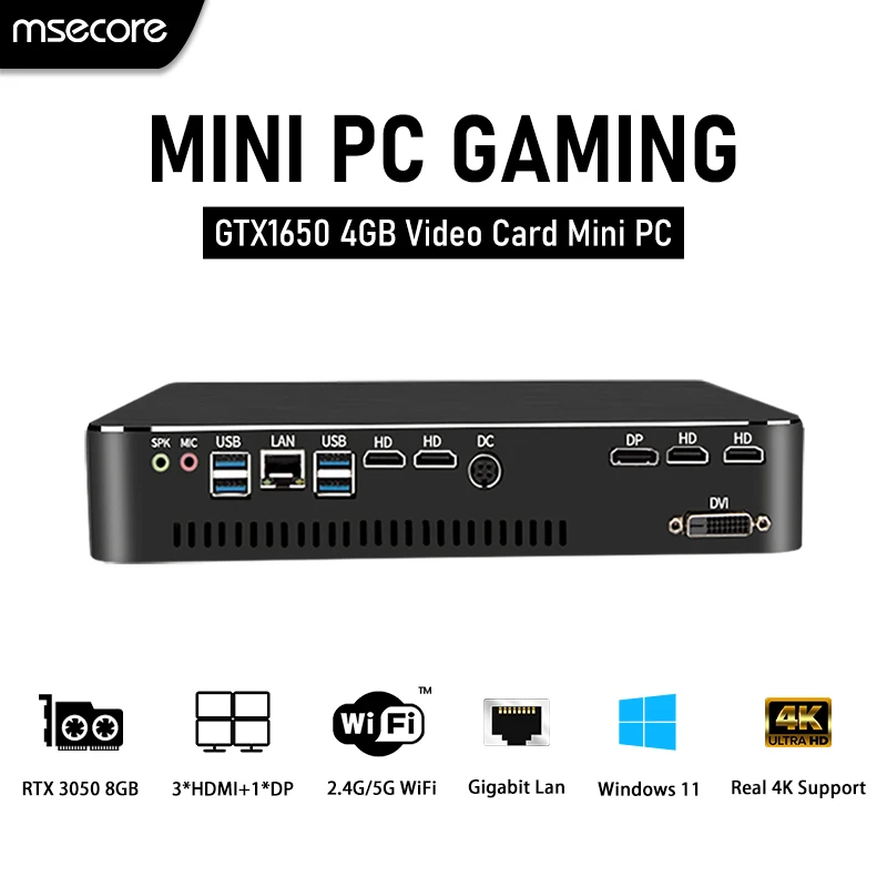 

Gaming Mini PC GTX1650 4GB Video Card Mini PC Intel core I9-9900T Windows 11 Desktops Mini PC Gaming Computer DDR4 linux Wifi 6