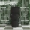 Elongated One Piece Toilet Dual Flush Toilet with Comfortable Seat Height Powerful Quiet Modern Standard Toilet for Bathroom 3