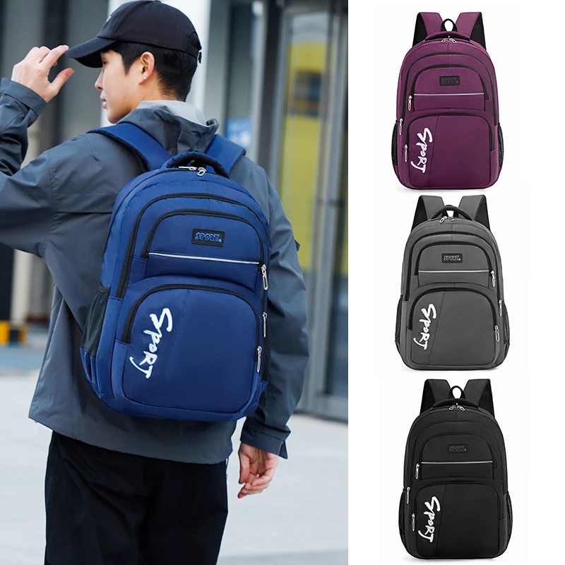Fashion Sports Backpack Multifunctional Large Capacity Bag Student School Bag Lightweight Casual Travel Backpack for Men Outdoor