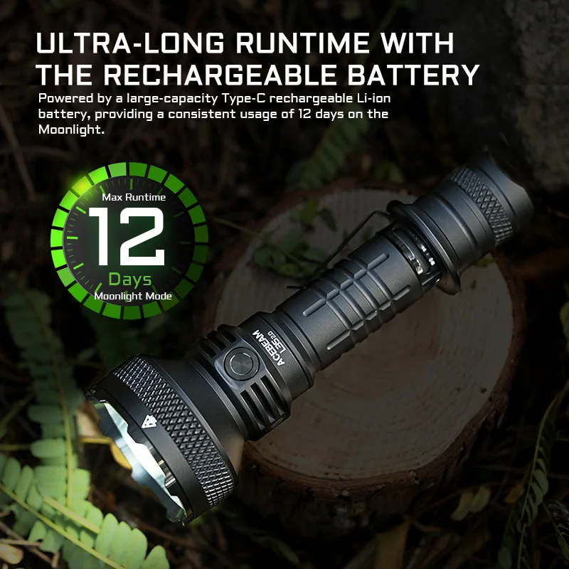 ACEBEAM L35 2.0 Tactical Flashlight 5000LM Super Bright 650M