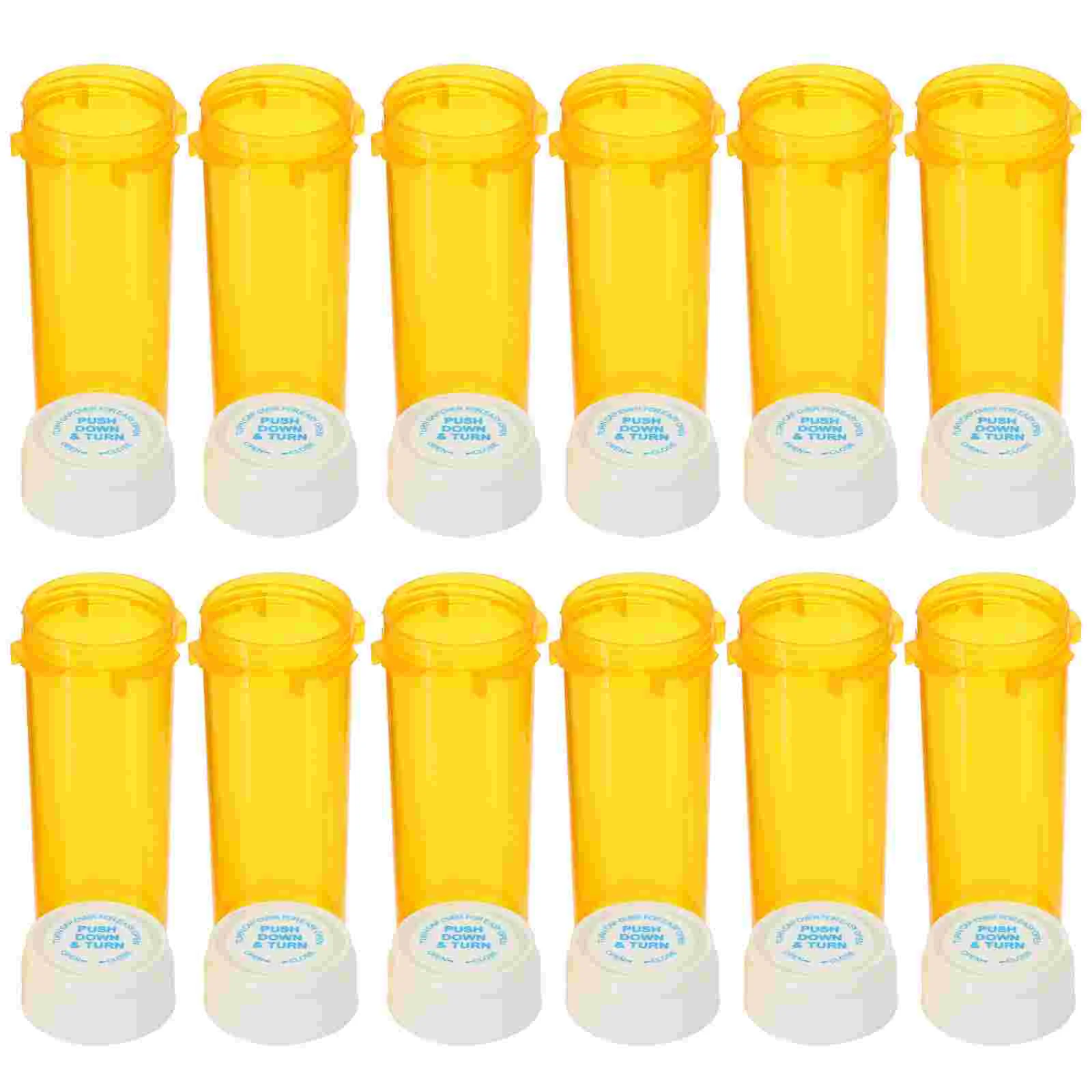 

12 Pcs Transparent Travel Pill Box Portable Bottle Pills Emergency Prop Pp Mini Drugs Medicine Container