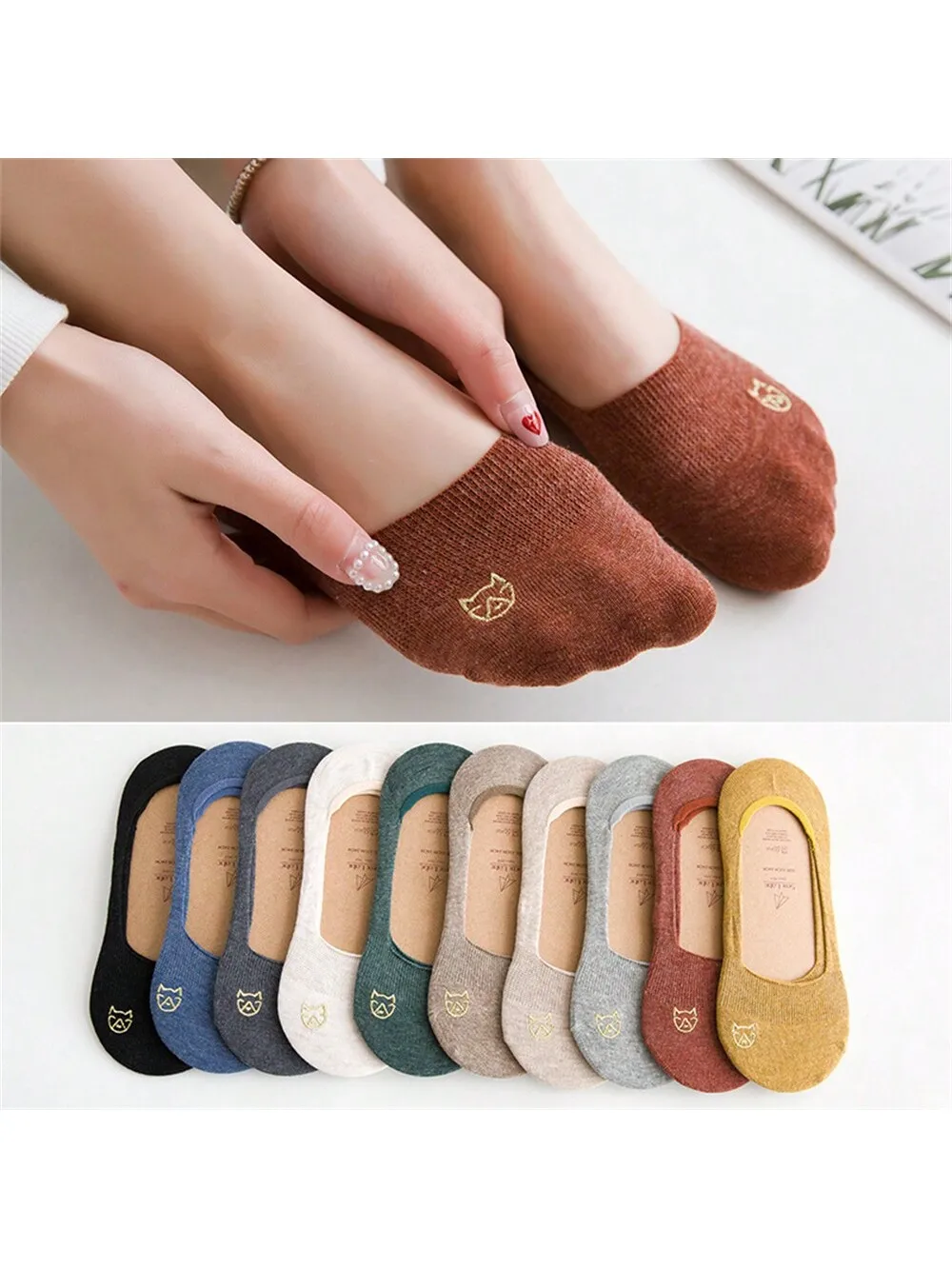 Woman Socks Randomly 5 pairs Summer Boat Socks For Women Shallow Mouth Invisible