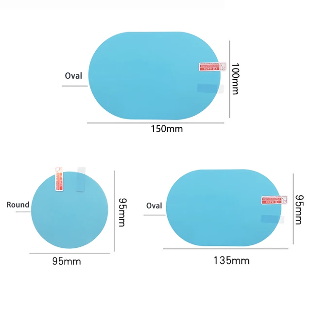 Car Rearview Mirror Film Side Window Rainproof Clear Film 2Pcs Anti Fog Window Mirror Protective Sticker Car Accessories 3