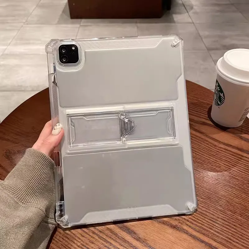 

Case For Redmi Pad SE 11 inch Pad10.61 Anti-drop Soft Silicone With Invisible Stand Tablet Case For Xiaomi Pad 6 6Pro Pad 5 5Pro