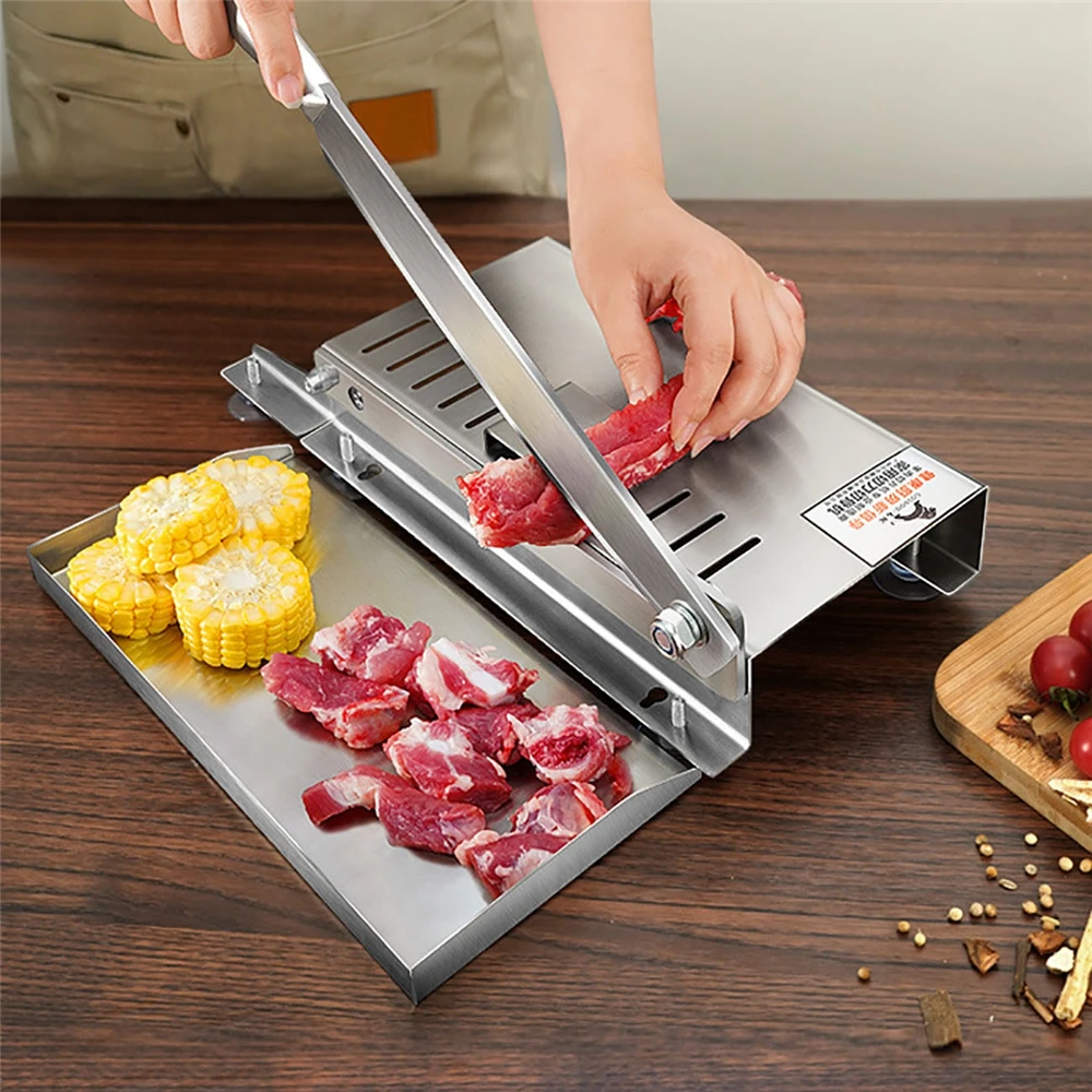 Commercial Manual Frozen Meat Slicer Bone Cutting Tool Stainless Steel  Minced Lamb Bone Meat Cutter Chicken Duck Fish Cutting AliExpress