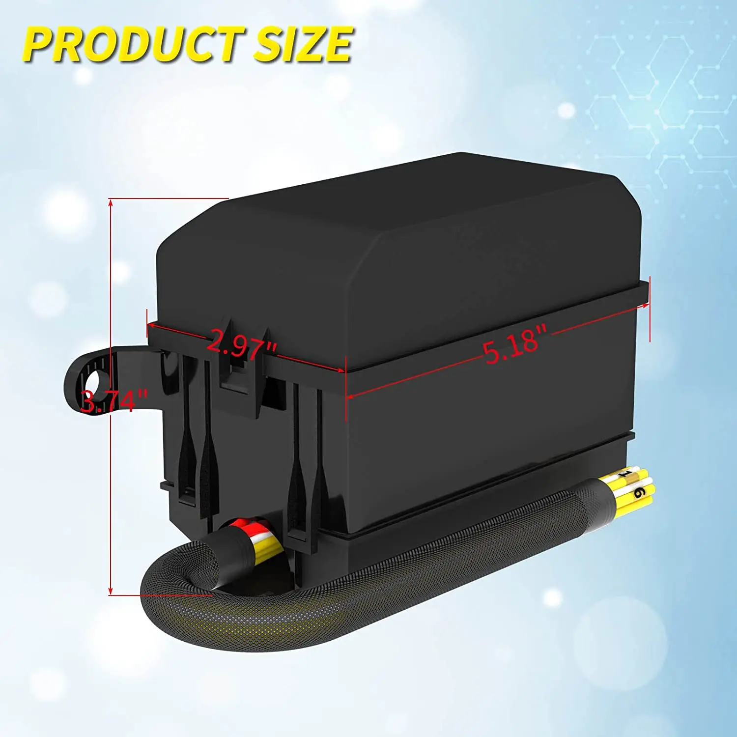 12V Fuse and Relay Box Holder 6 Slots Automotive Universal Relay Box 4 Pin 12V 40A and Wiring Harness For Car Automotive