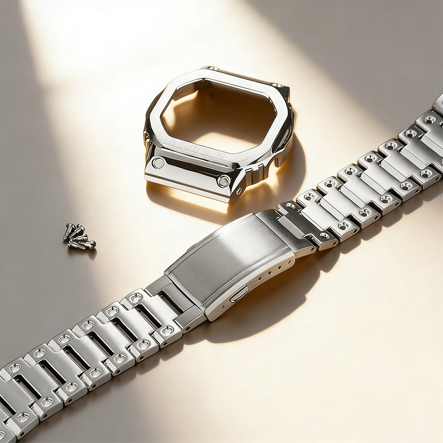 Stainless Steel Case and Bracelet for G-SHOCK Watch Customization Kit