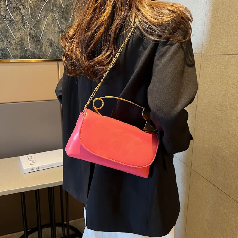 Shoulder Bag Clip Paper Personalized Handbag For Woman Trendy Versatile Crossbody Chain Handheld High-Quality Messenger Luxury