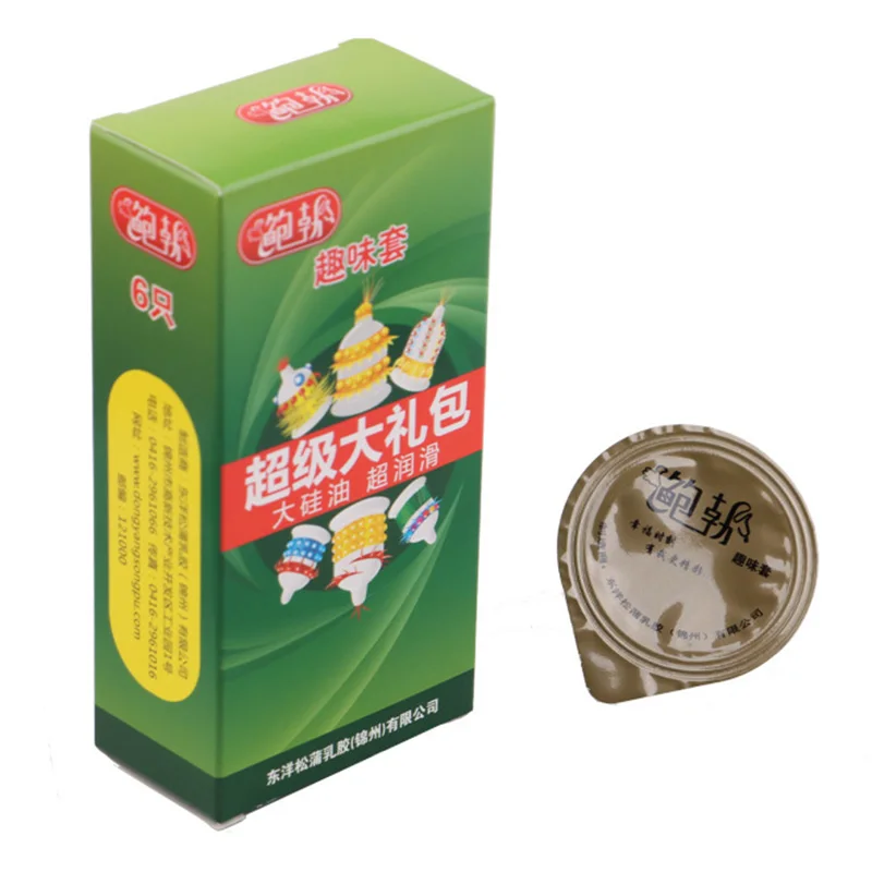 Extra Sensitive Condoms 6PCS Ribbed Dotted Spikes Penis Sleeve G Point Vaginal Stimulated Sex Toys Large Particles Sex Products 1