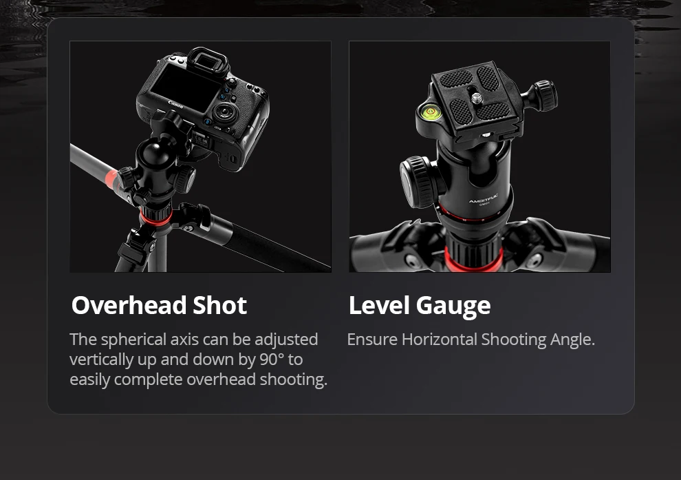GM104 106cm Aluminium Alloy Tripod Extended Crossbar Adjusted Multi-Angle Shooti