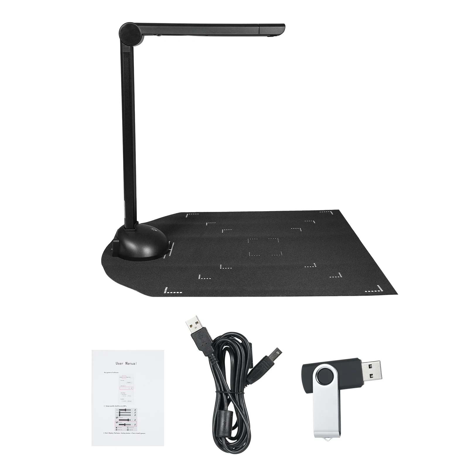 Document Camera Book Scanner A3 A4 Size with LED Fill Light HD 16 Mega-pixels High Speed Scanning Support Multi-Language OCR - 5