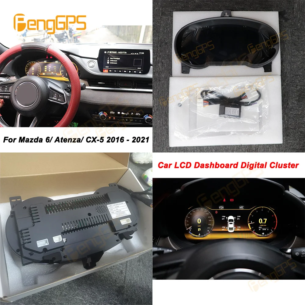 For Mazda 6/ Atenza/ CX5 2016 2021 Car LCD Dashboard Player Digital