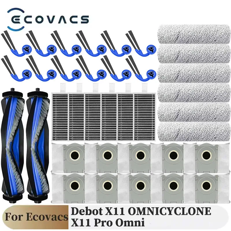For Ecovacs Debot X11 OMNICYCLONE / X11 Pro Omni Accessories Main Brush Filter Roller Mop Replacement Parts