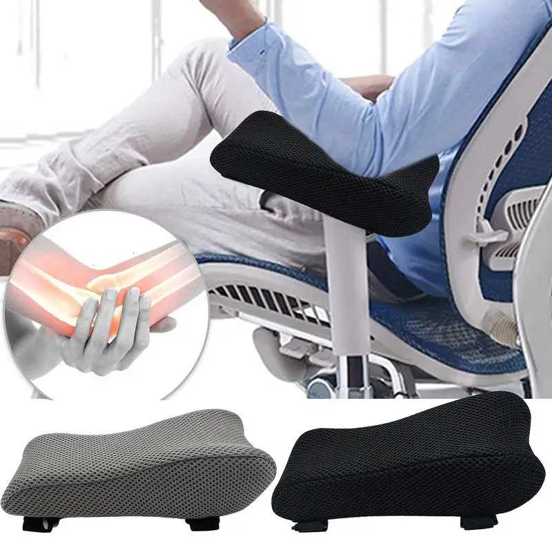 Ergonomic Armrest Pads Arm Rest Cover Elbow Armrest Pads Comfortable Support Chair Elbow Pads with Adjustable Straps for Office