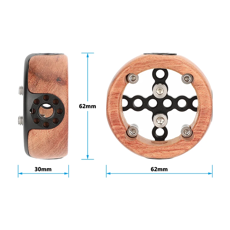 Ooooooooooooooooooden Andandgrip com 16 Ty---tytyle Ceccessory Read Hread & 420 Crew Tripulação Ount Montagem Ound Ound para Irless Less Less Irirrorless Ameramera Ceccessor - Image 3