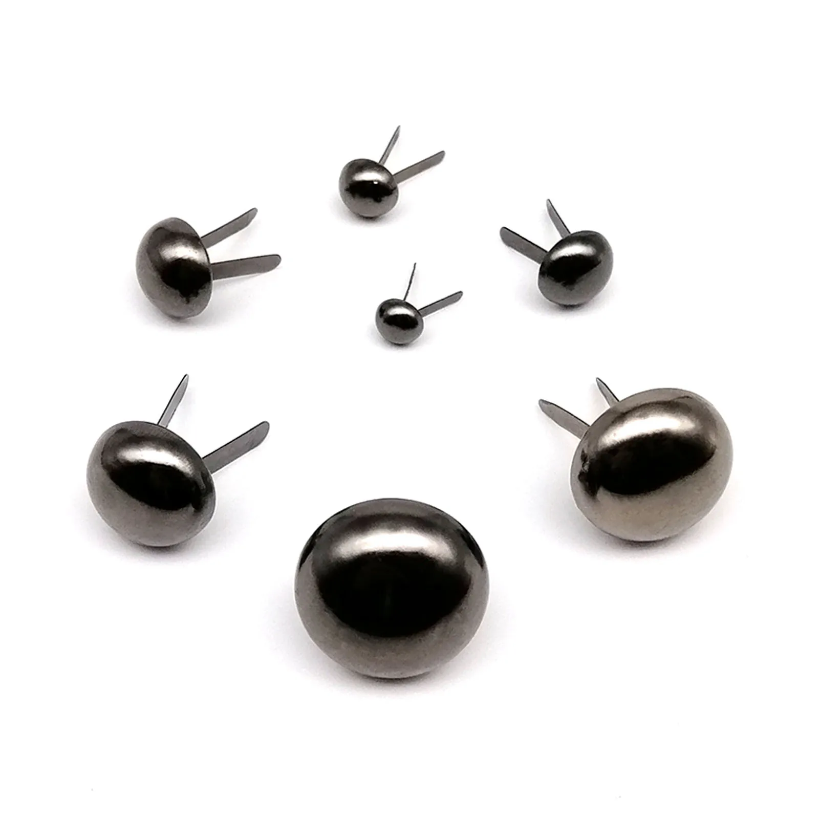 Metal Rivets Metal Studs Leather Rivets 50pcs Semi Ball Round Leather Craft Bag Handbag Bottom Protecting DIY Metal Iron Two Leg Feet Pierced Rivet Stud Nail