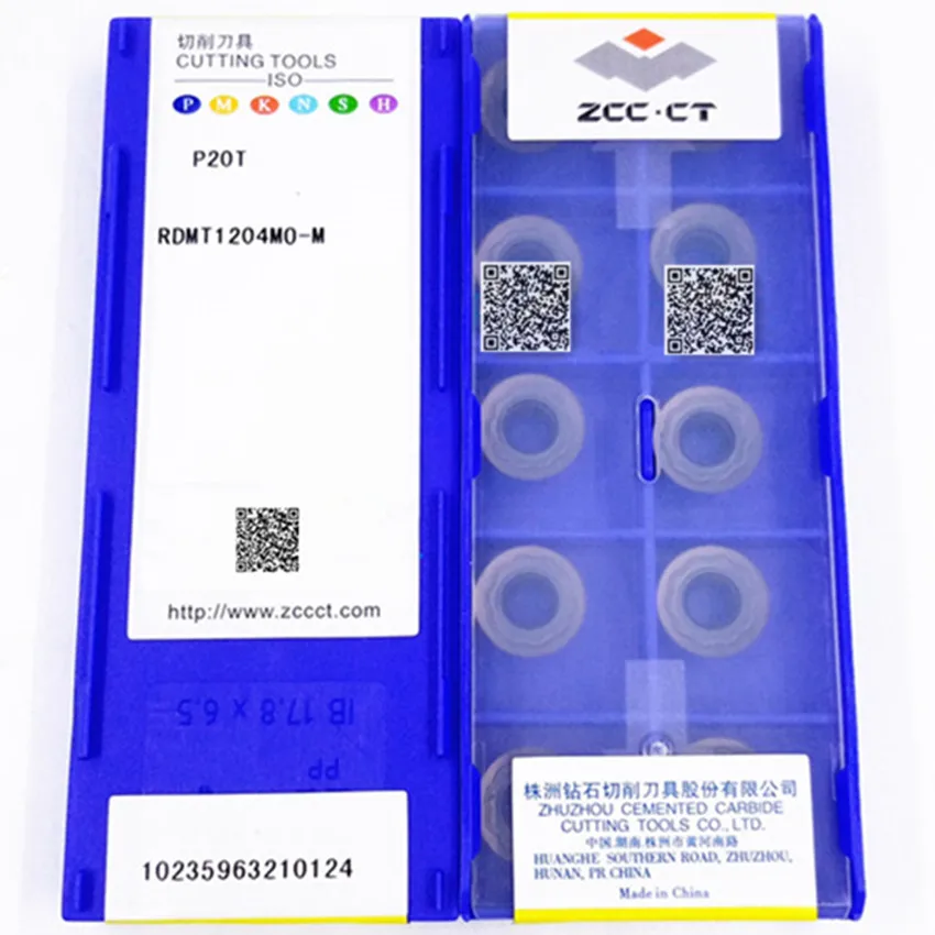 RDMT10T3MO-M P20T / RDMT1204MO-M P20T RDMT10T3 RDMT1204MO R5.0 R6.0 ZCC.CT CNC 카바이드 인서트 10개/박스