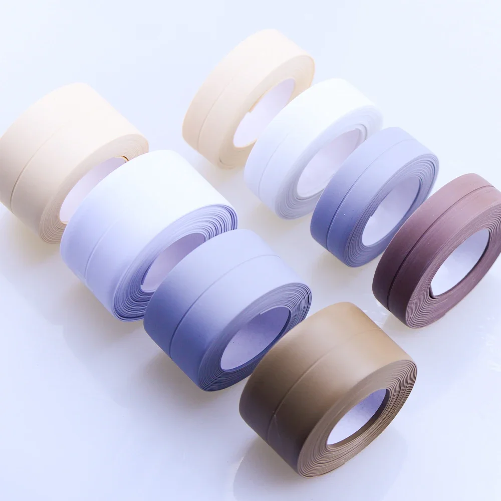 1m/3.2m PVC Waterproof Sealing Tape for Bathroom Sink, Shower, Bathtub and Toilet - Self Adhesive Wall Sticker