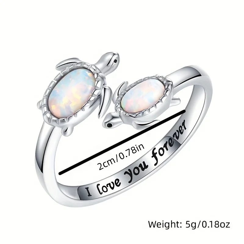 Turtle Open Ring Unique & Elegant Design Perfect Decorative Accessory & Gift for Holidays Birthdays Parties finger rings,jewelry rings,ring jewelry