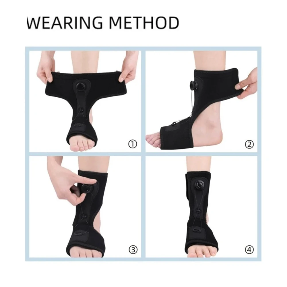 Knob Adjustment Corrector Orthosis Plantar Fascia Foot Rest Fixation Ankle Brace Support 1Pc