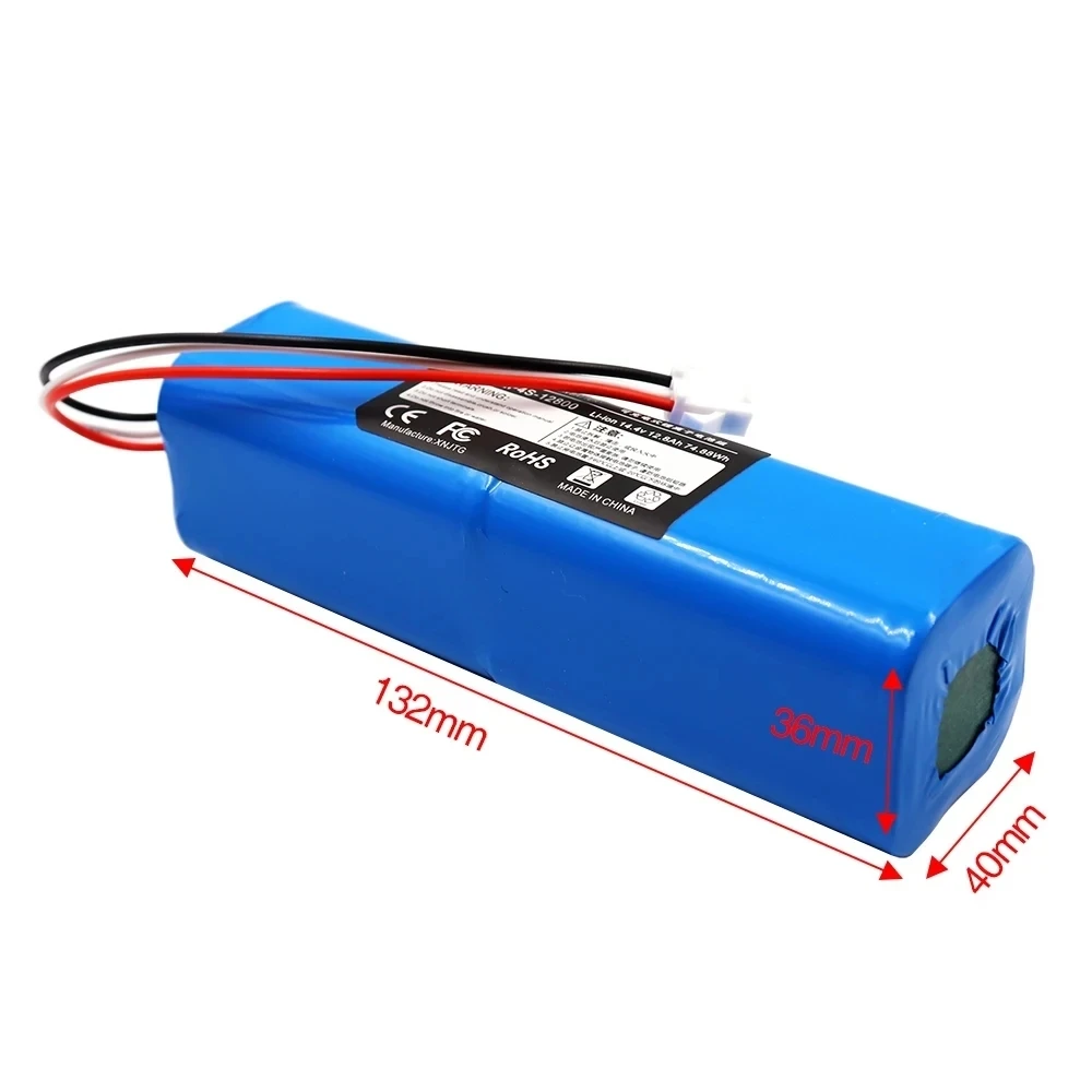For XiaoMi Lydsto R1 Viomi S9 Roidmi Eve Plus Rechargeable Li-ion Battery Robot Vacuum Cleaner R1 Battery Pack 12800mAh