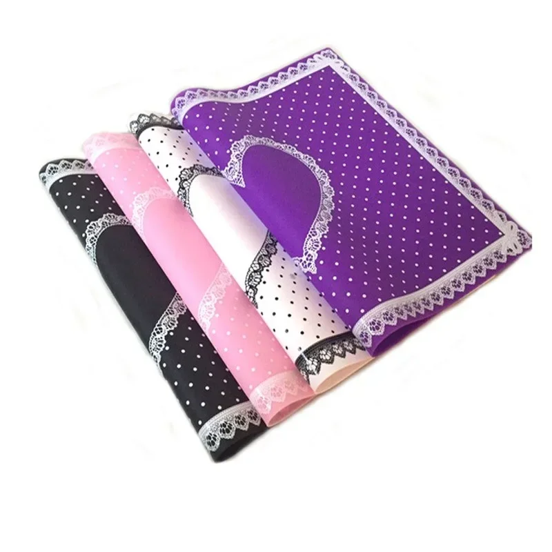 Silicone Pillow Hand Holder Cushion Lace Table Washable Foldable Mat Pad Nail Art Salon Manicure Practice 28*21cm