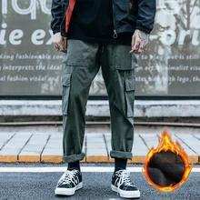 

Classic multi-pockets large pockets Japanese tooling pants Yu Wenle paragraph routine plus velvet