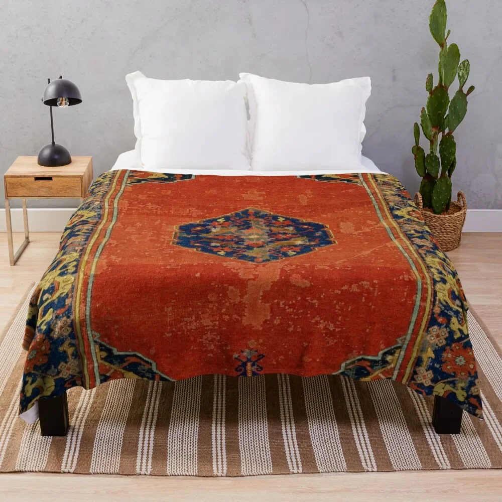 

17th Century Antique Turkish Carpet Print Throw Blanket Fashion Sofas Plaid halloween Blankets