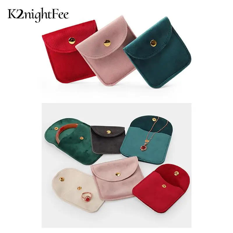 

Модная сумка для упаковки ювелирных изделий, цветная фланелевая сумка для кольца, браслета, ожерелья, сережек, набор, изысканная упаковка, подарочный пакет