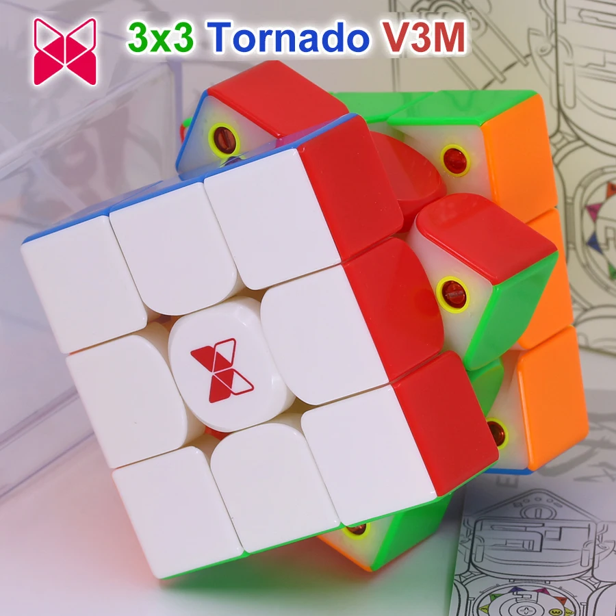 Qiyi Xmd 3X3X3 Magnetic Magic Cube Tornado V3M Speed Cube 3X3 Standard Flagship Pioneer Versioni Stickerless Maglev Puzzle Cubo