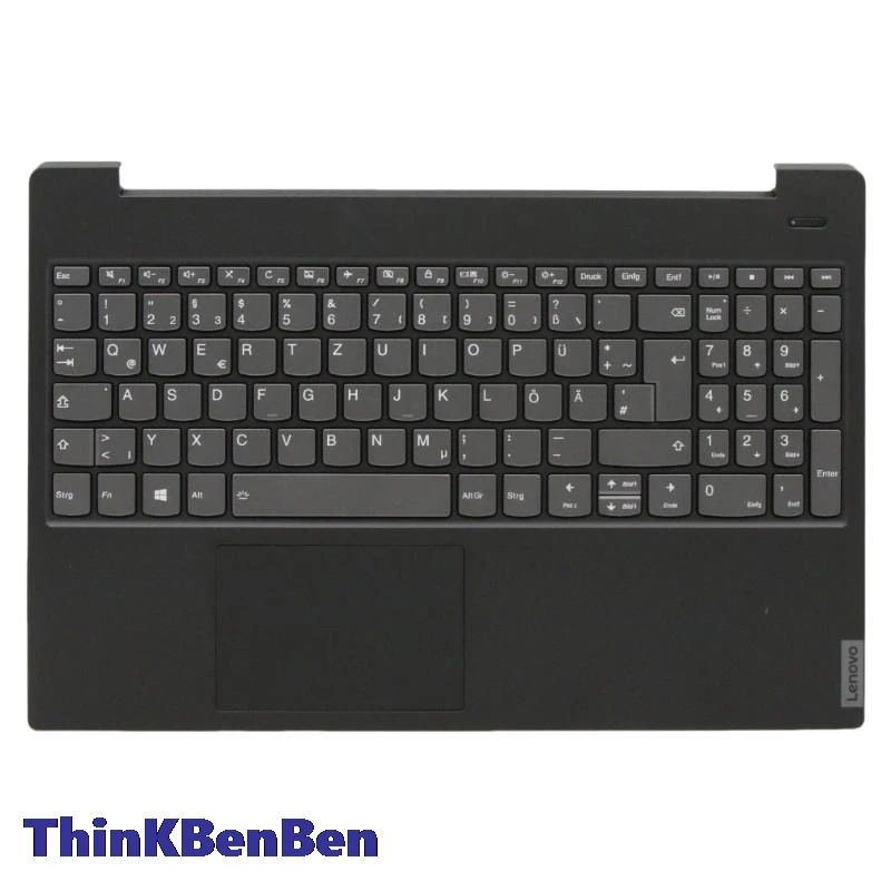 

DE немецкая черная клавиатура верхний корпус для рук чехол для Lenovo Ideapad S340 15 15IWL 15IML 15API 15IIL 5CB0S18741