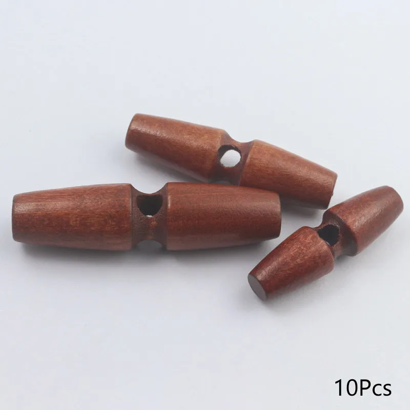 Dark Brown Olive Wood 45mm Large Toggle Buttons for Coats and 