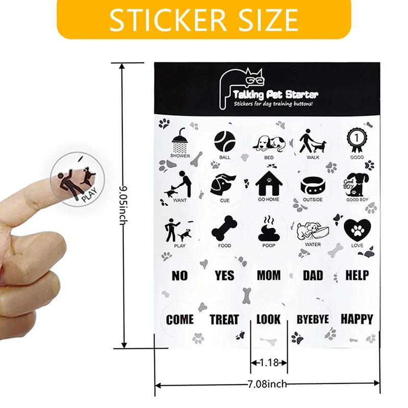 Dog Training Recording Button Stickers Pet Talking Button Interactive Stickers Teach Your Dog Say What It Wants to Do keyboard stickers