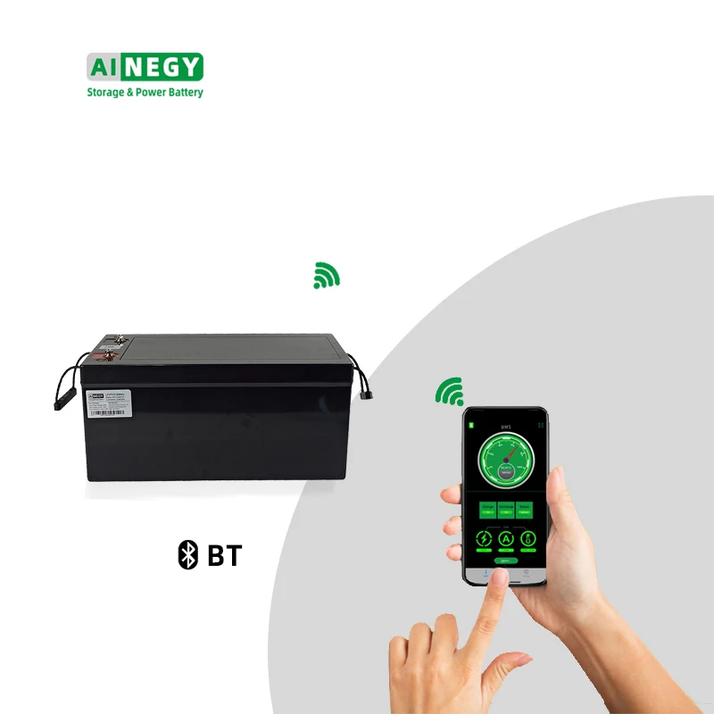 

Аккумулятор AINEGY LiFePO4 12 В, Ач, Стандартный аккумулятор с синими зубьями для бытовой техники, фотогальванического хранения энергии, RV
