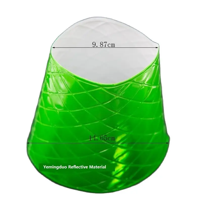 15cm*9.87cm*14.65cm Reflective Road Cone Sleeve PVC Lattice Reflector Film For Cones