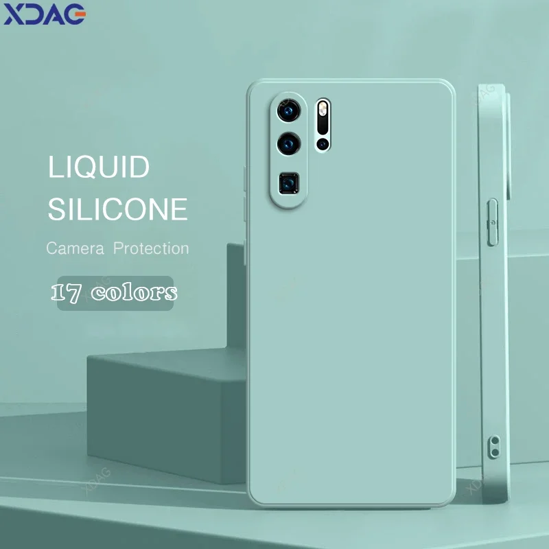 Custodia Per Cellulare Candy Di Alta Qualità Per Huawei P30 Pro Lite P30Pro New Edition Square Liquid Silicone Soft Original Funda