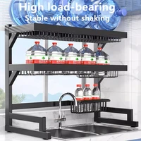2 Layer Kitchen Sink Dish Drying Rack Over The Sink Utensil Chopsticks Storage Holder Countertop Cutting Board Holder Organizer 3