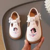 Disney Frozen Elsa 2024 Spring Autumn New Girls Soft Sole Princess Leather Shoes Non-slip Casual Shoes Baby Toddler Shoes Show 6