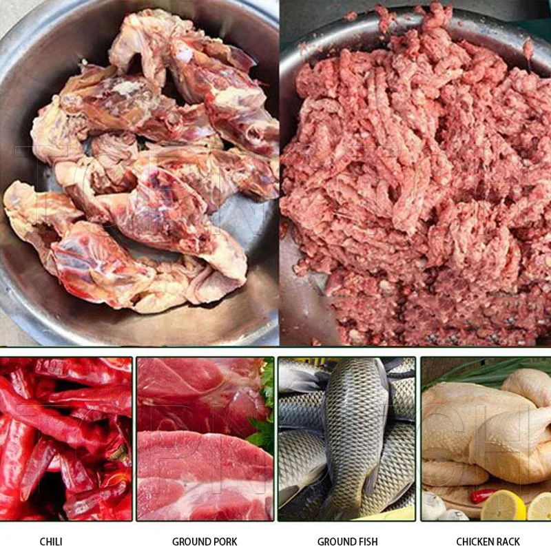 Professional 32 Industrial Commercial Electric Duck Chicken Fish Bone Chili Lamb Beef Meat Mince Mincer Grinding Grinder Machine 6