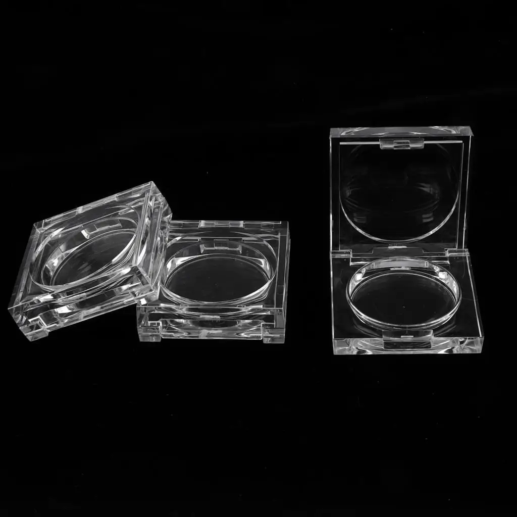 3Pcs Crystal Clear Empty Case Makeup DIY Cosmetic Container