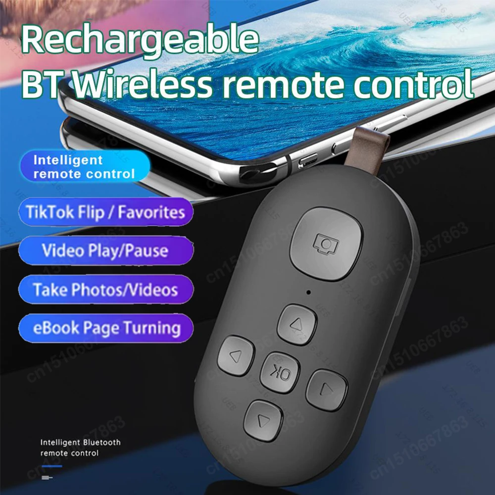 7 Keys Bluetooth Remote Controller Button For Cell Phone Selfie Shutter Release Tik Tok e-book Page Turning Wireless Controller 2