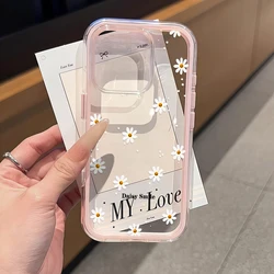 Daisy Flower Soft Transparent Shockproof Phone Case - iPhone 15 Plus (FE - P0398)